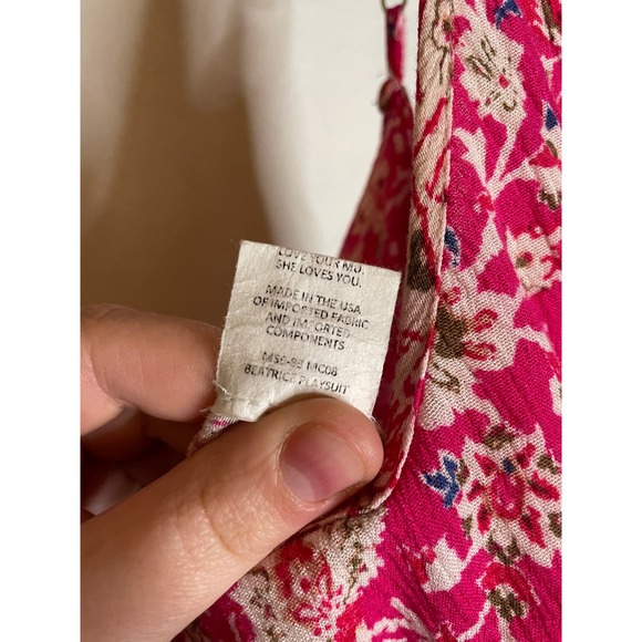 Show Me Your Mumu | Pink & Brown Beatrice Playsuit in Murocco Cloud Size Medium - Picture 2 of 7